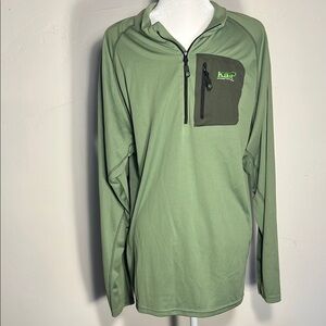 Men’s KAST Extreme Fishing Gear Green Long Sleeve 1/2 zip Pullover 2XL